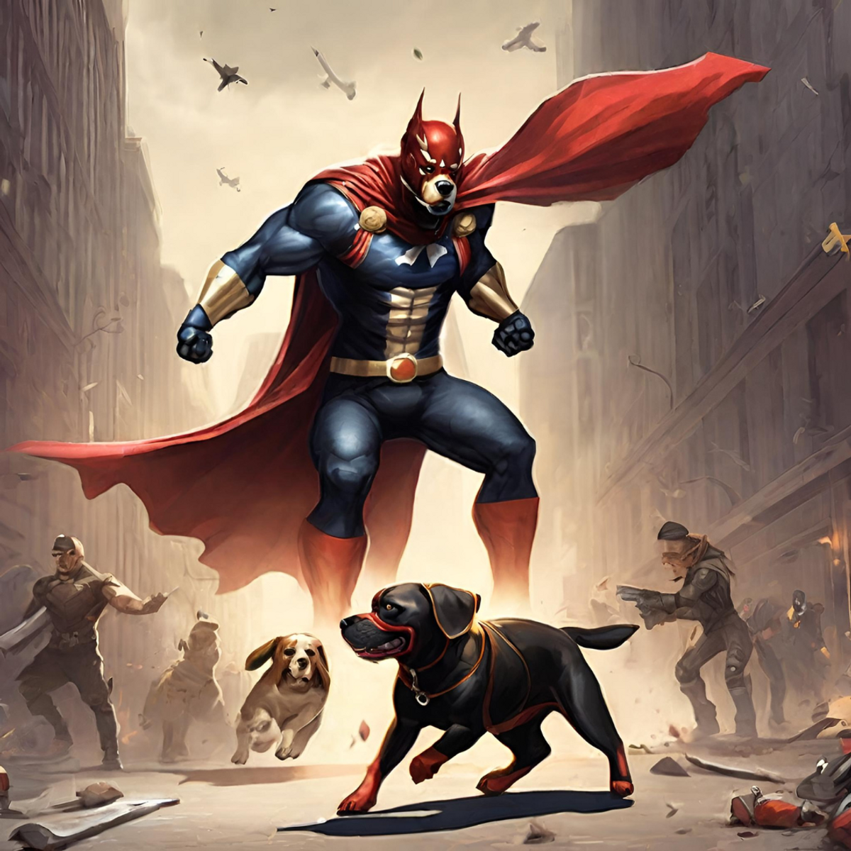 Canine Caped Crusader: Protector of Pawsitivity