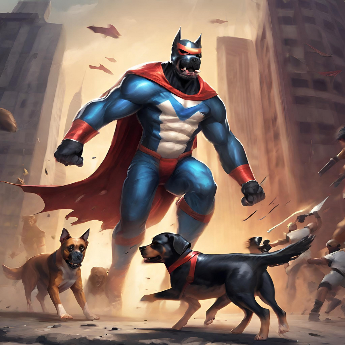 Canine Caped Crusader: Protector of Pawsitivity