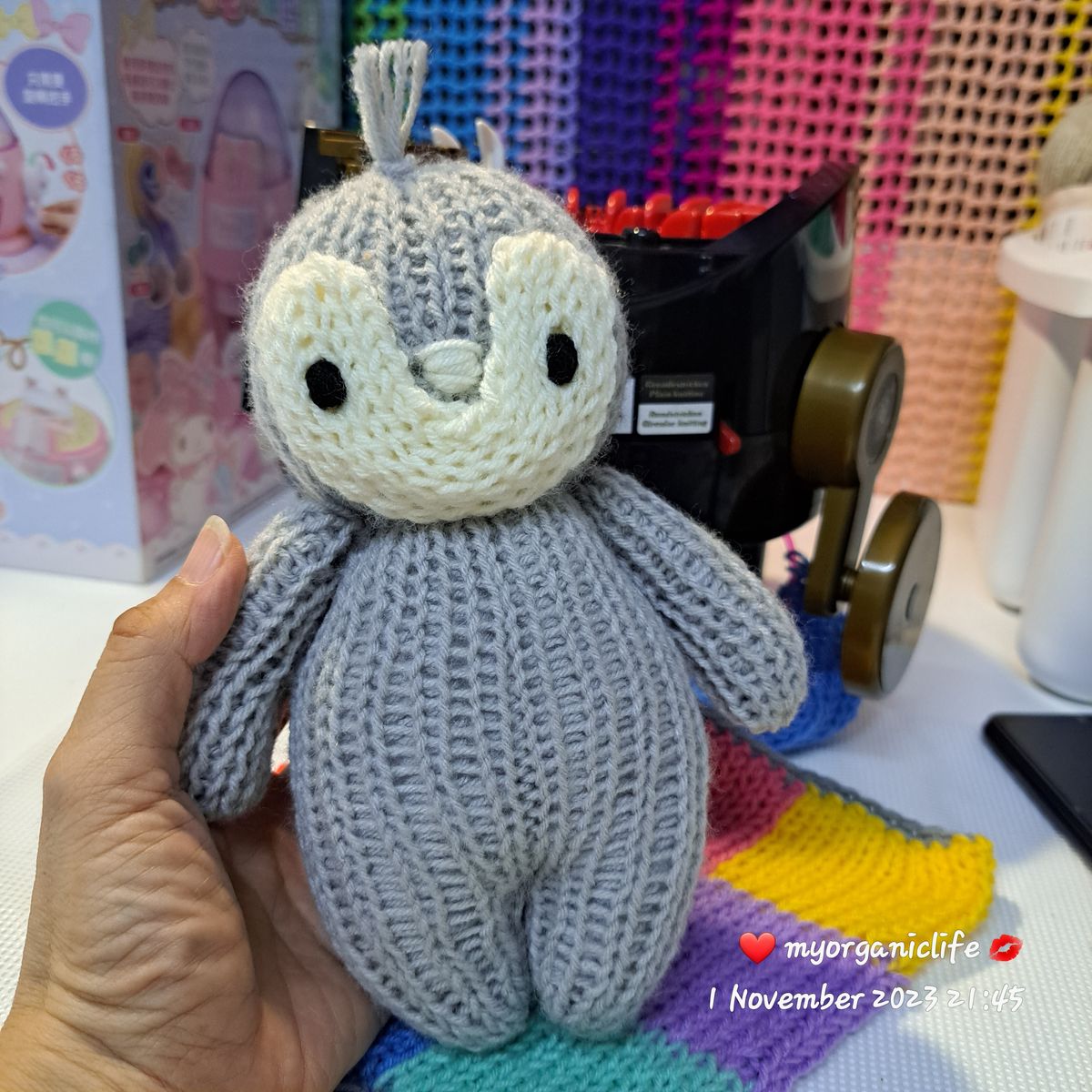 Penny Penguin Plushie For Circular Knitting Machine