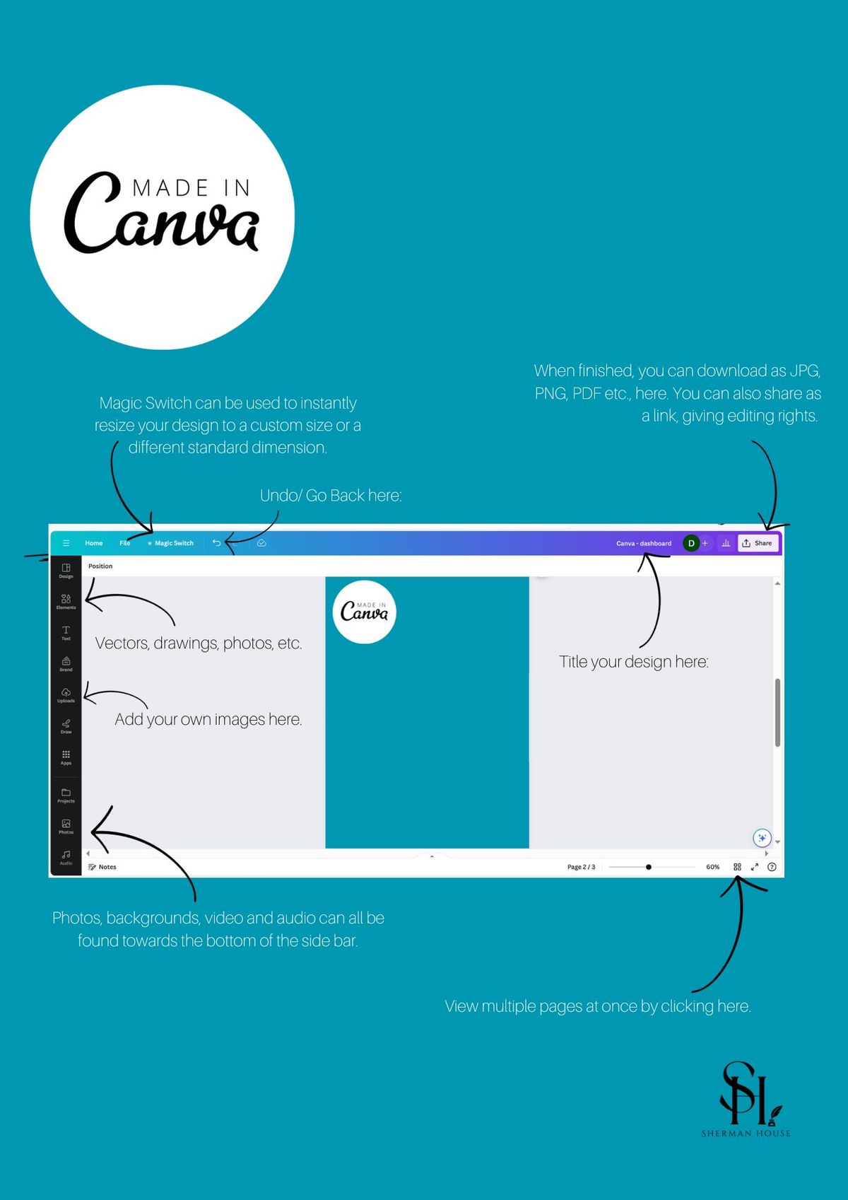 Canva Dashboard - notes. FREE.