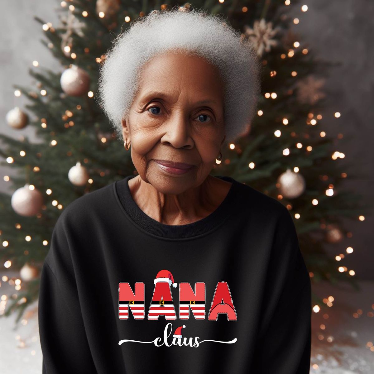 6 Nana Christmas SVG Bundle - 3 Black and 3 White Christmas Cut Files | DXF, PNG, EPS, SVG