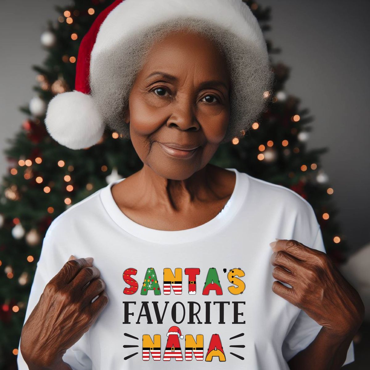 6 Nana Christmas SVG Bundle - 3 Black and 3 White Christmas Cut Files | DXF, PNG, EPS, SVG
