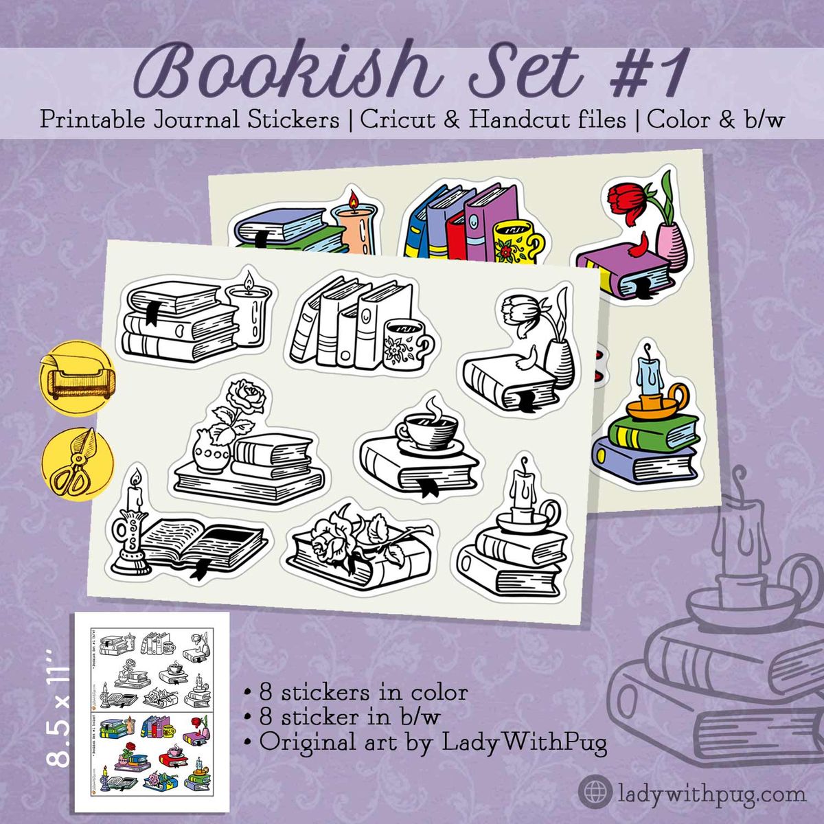 Bookish Journal Stickers Set #1