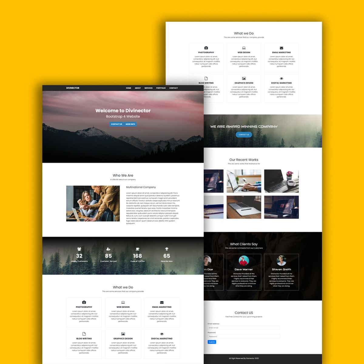 Bootstrap Landing Page Website Design