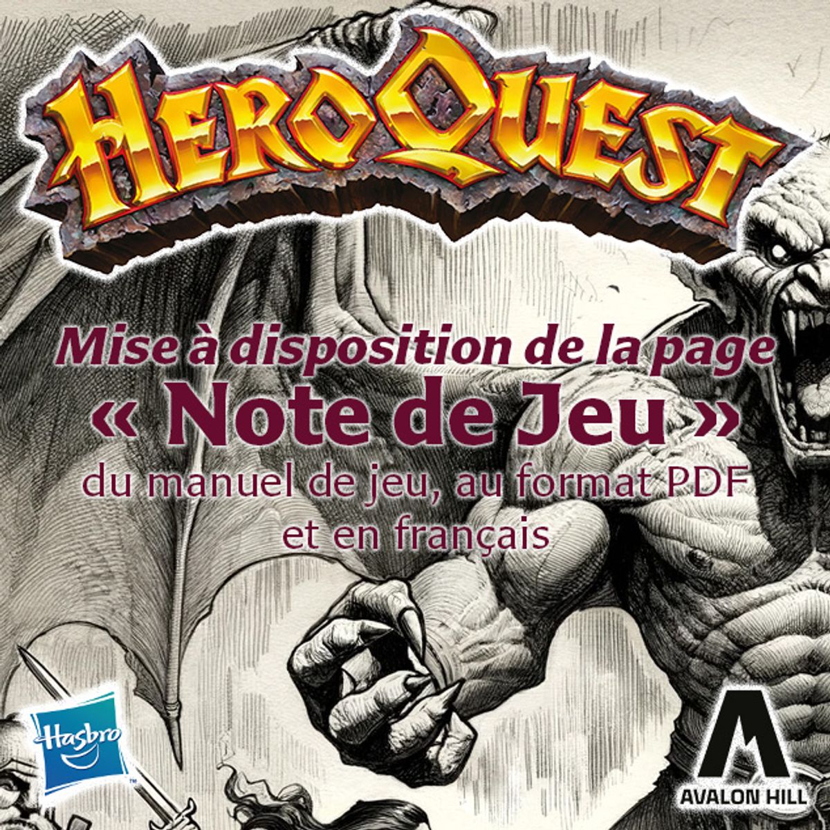 HeroQuest - FR - Note de jeu