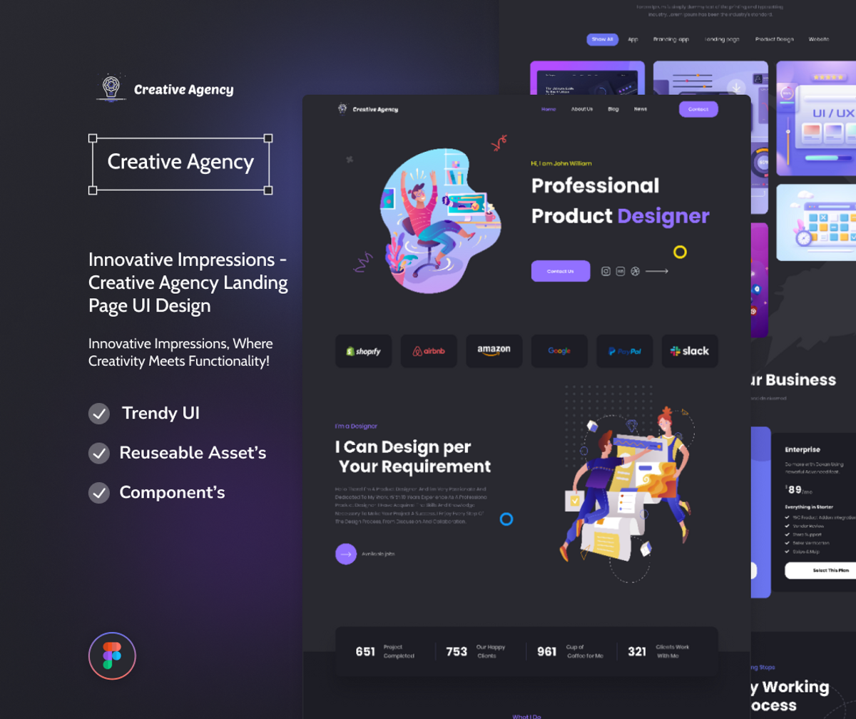 Creative Agency Landing Page UI Design