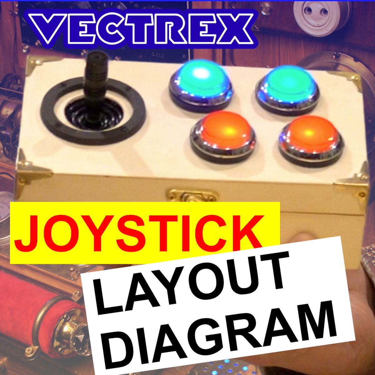 Vectex Joystick button and joystick layout for project box