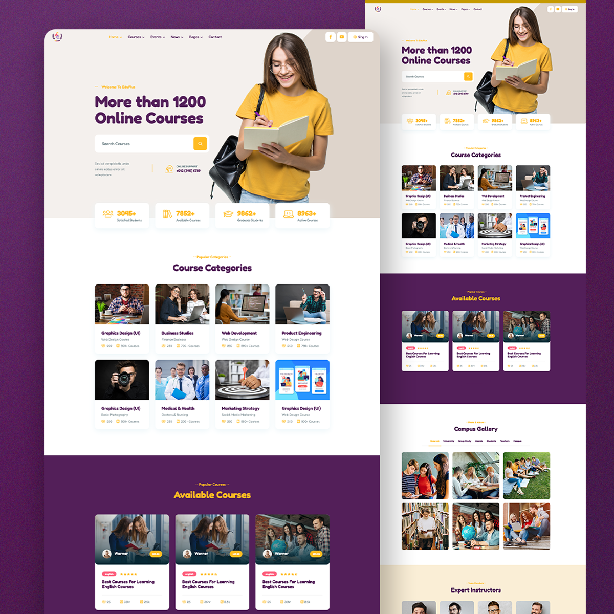 Education Website Template Full Responsive
