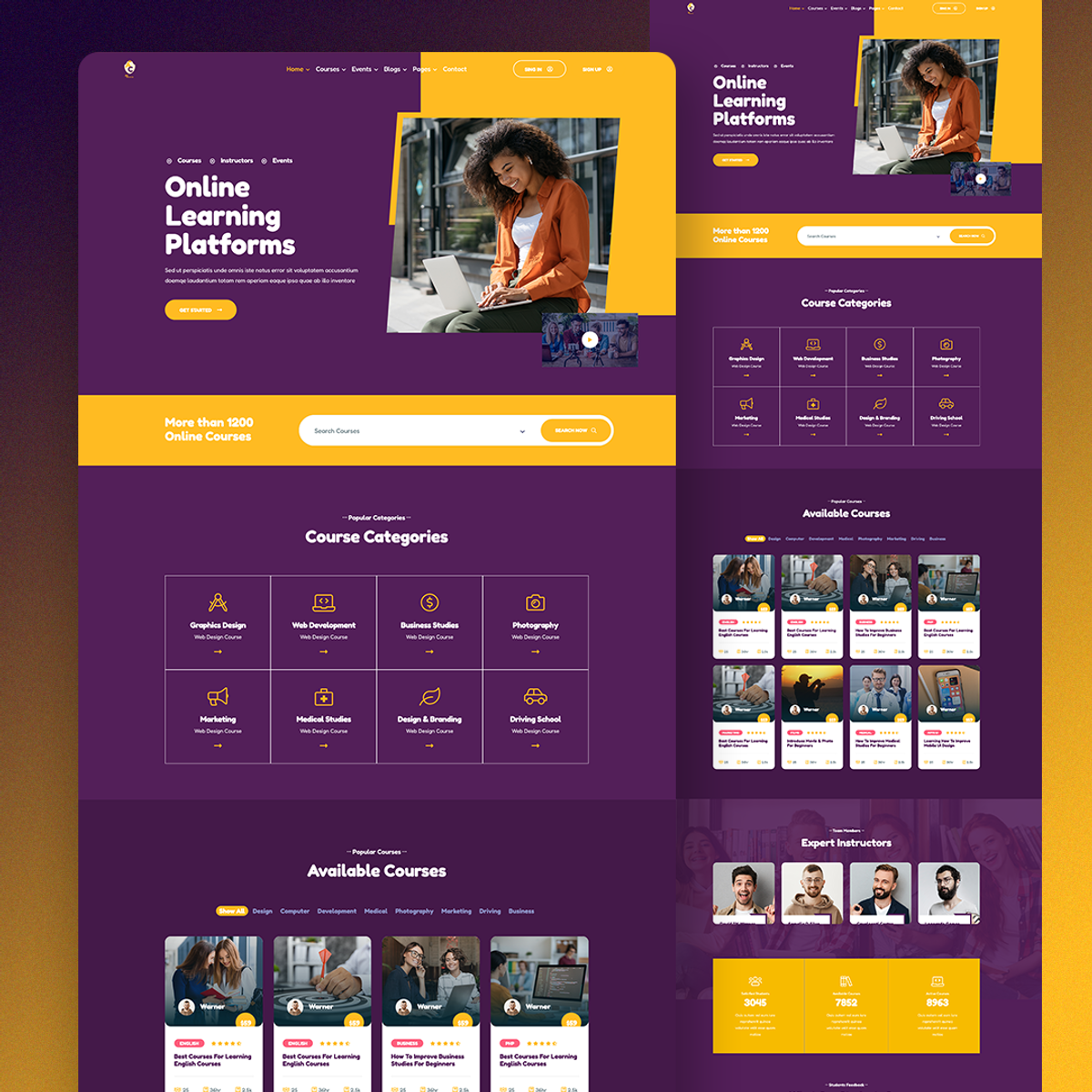 Education Website Template Full Responsive