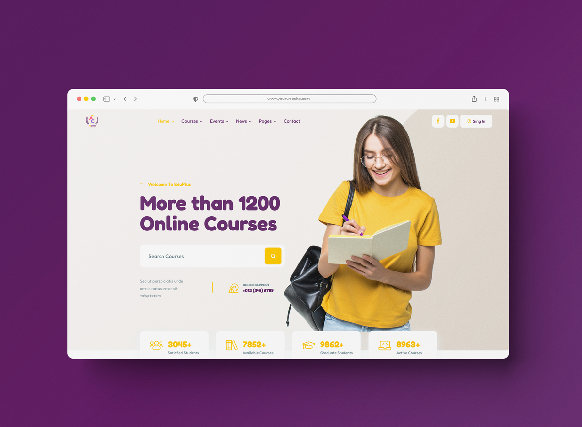 Education Website Template Full Responsive