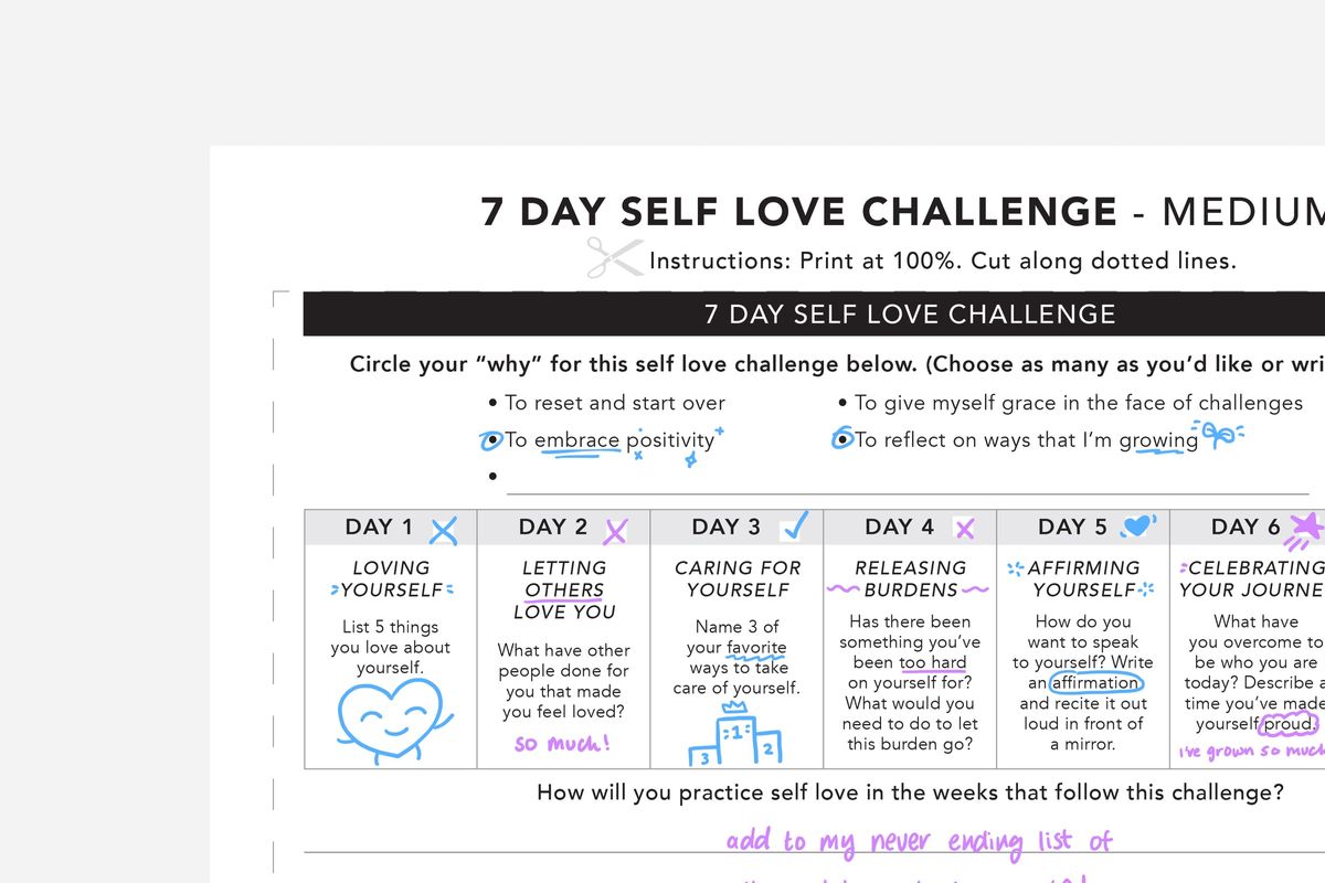 7 DAY SELF LOVE CHALLENGE