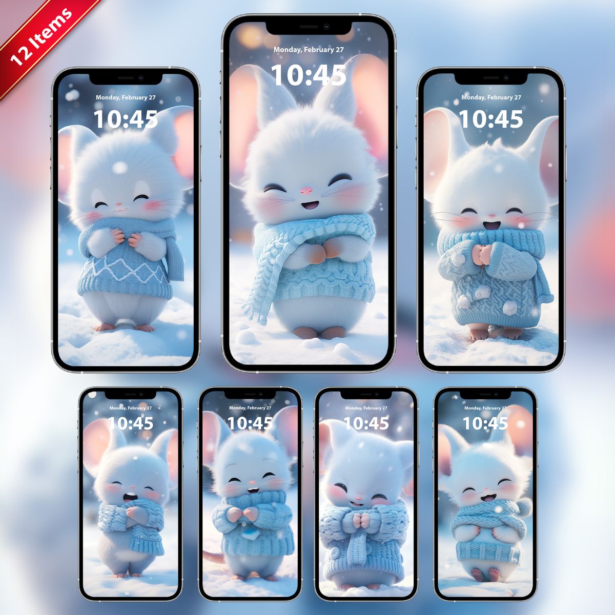 Cute Baby Snow-Mouse v.02