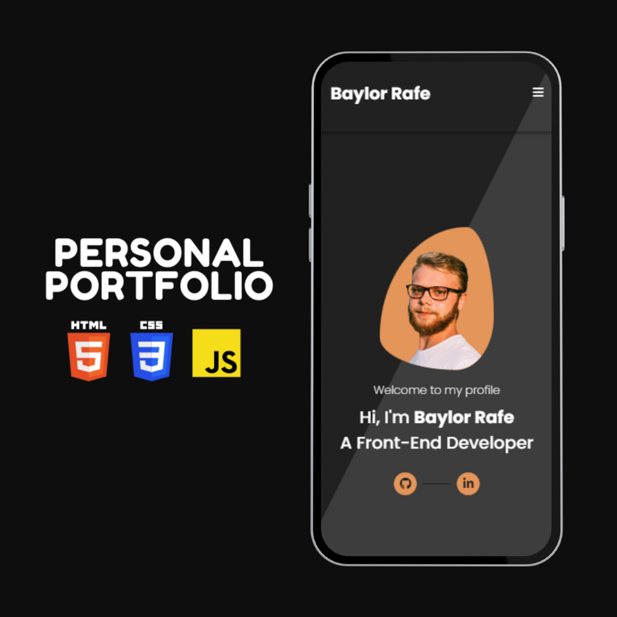 Responsive Personal Portfolio | HTML CSS & Javascript - Buymeacoffee