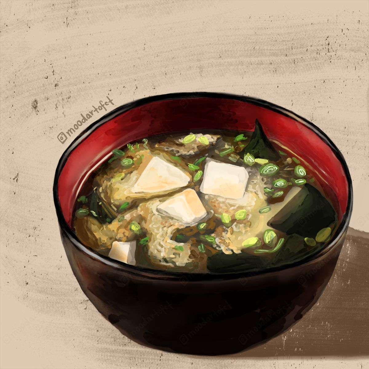 Miso Soup Digital Wallpaper
