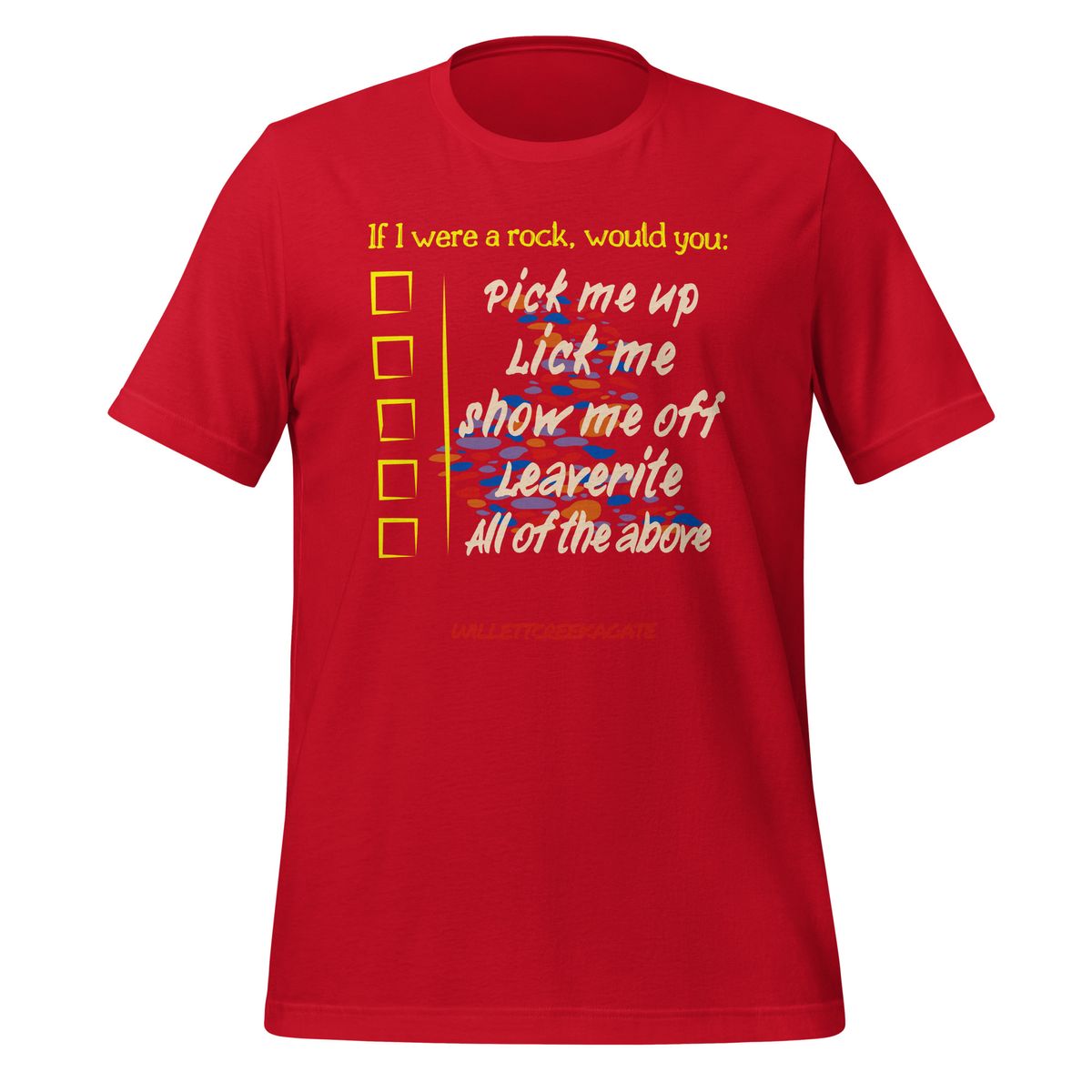 Are you a Gem? This Funny Rockhounding Bella Unisex T-shirt Helps You Find Out!