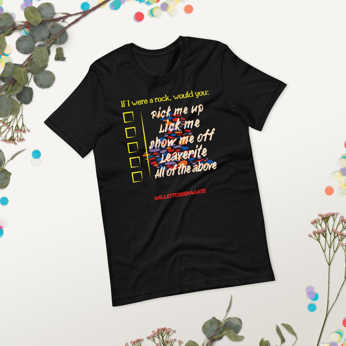 Are you a Gem? This Funny Rockhounding Bella Unisex T-shirt Helps You Find Out!