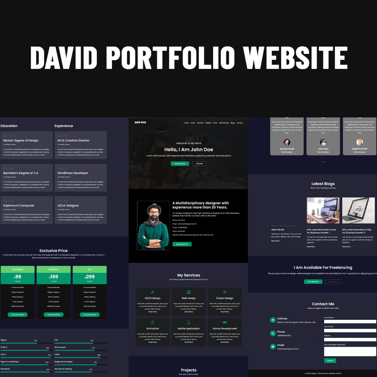 Get Awesome & Mobile Friendly Portfolio Theme using WordPress & Elementor