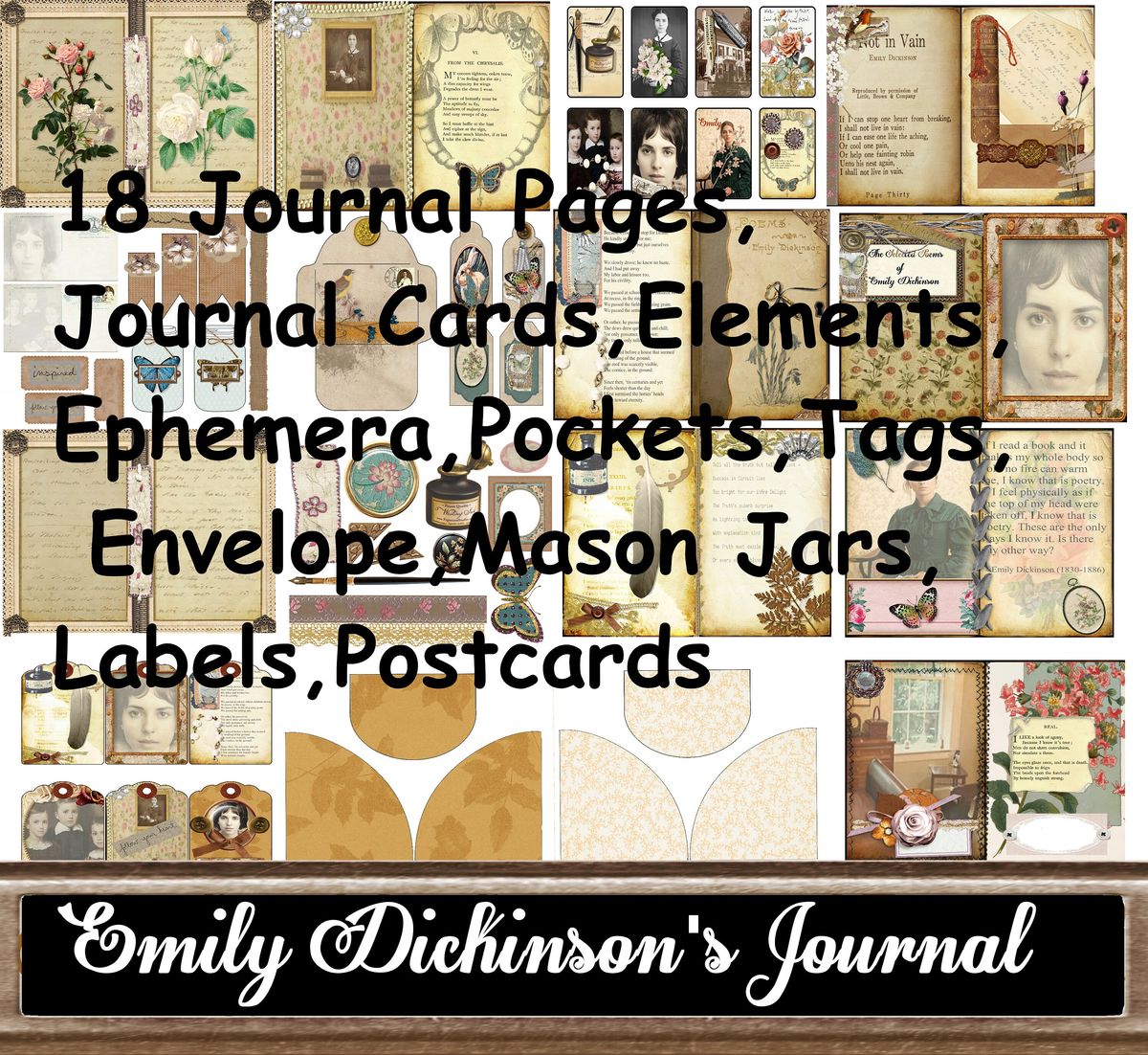 Emily Dickinson's Journal (Digital Journal Kit)