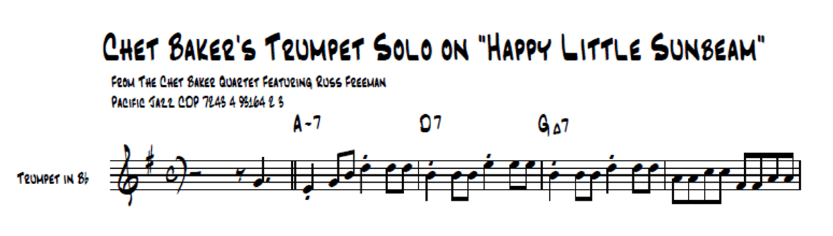 Happy Little Sunbeam - Chet Baker