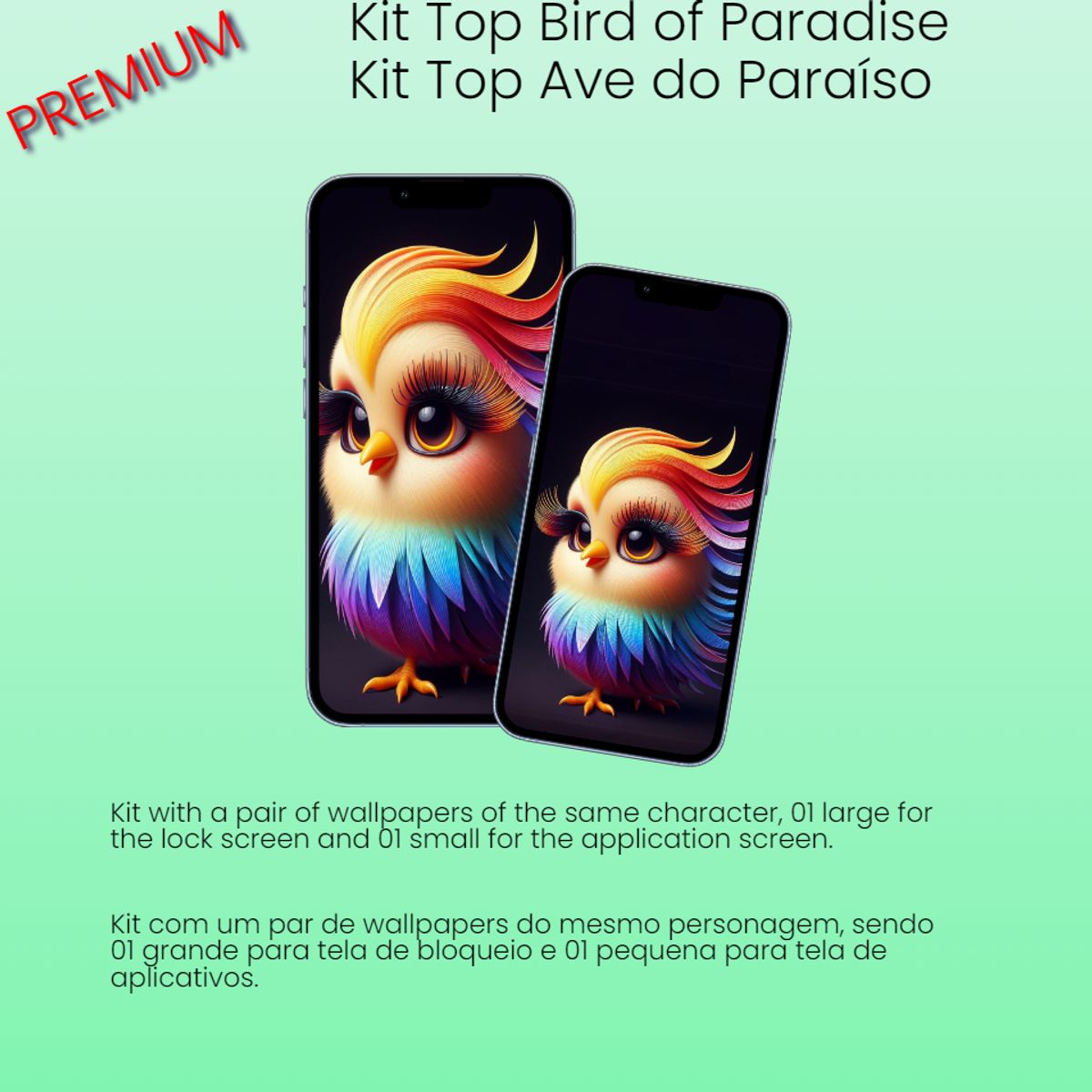 Birds of Paradise - Kit With 02 Images (Aves do Paraiso)