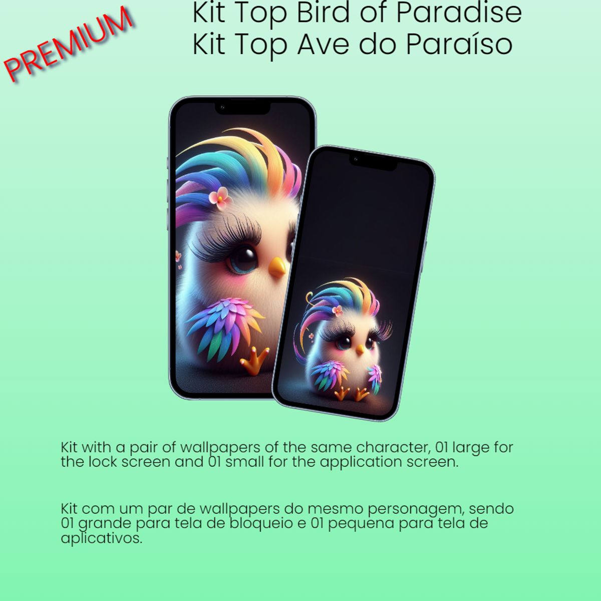 Birds of Paradise - Kit With 02 Images (Aves do Paraiso)