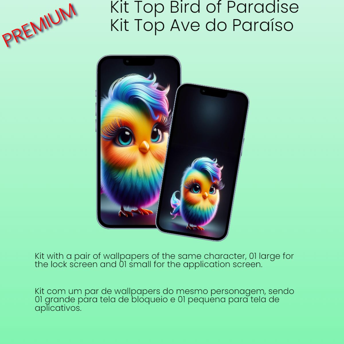 Birds of Paradise - Kit With 02 Images (Aves do Paraiso)