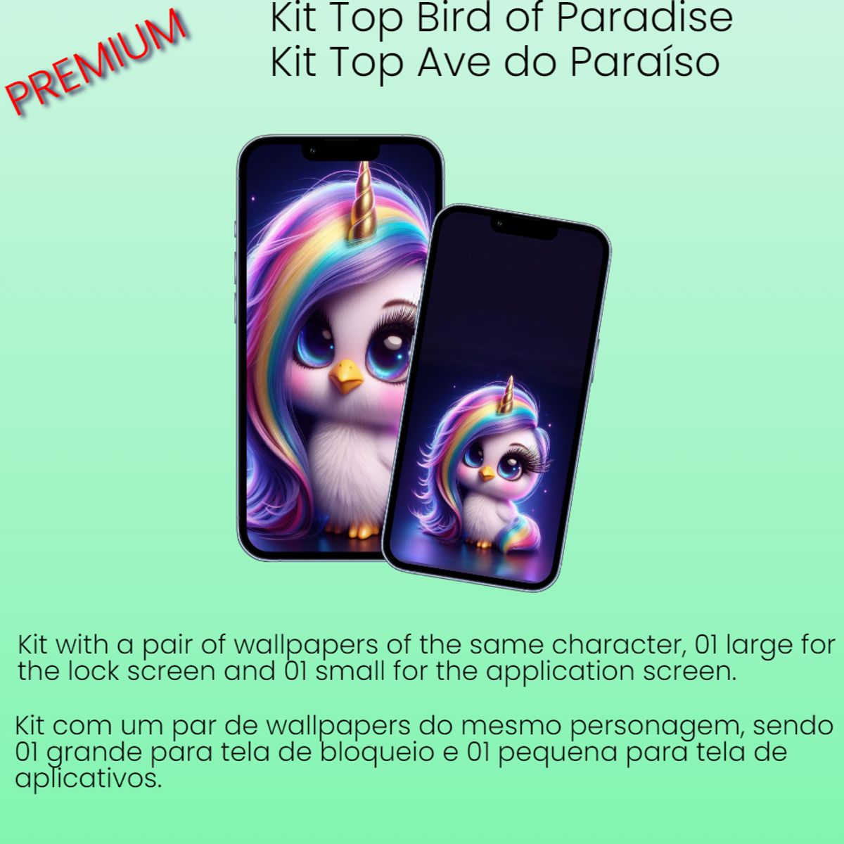 Birds of Paradise - Kit With 02 Images (Aves do Paraiso)