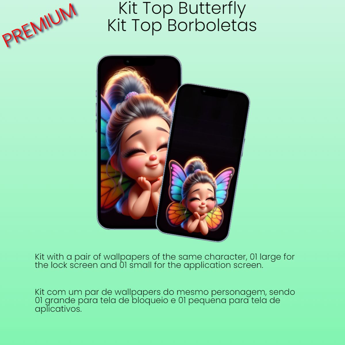 Butterfly - Kit with 2 Images (Borboletas)