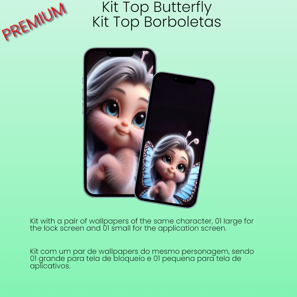 Butterfly - Kit with 2 Images (Borboletas)