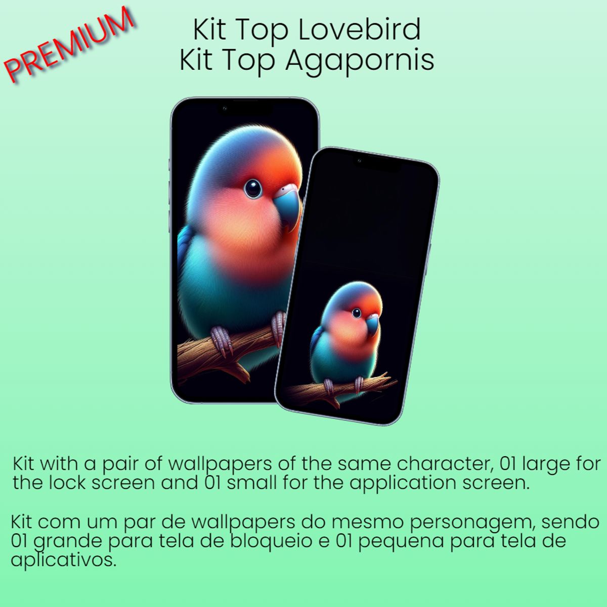 Kit Lovebirds - 2 Images (Agapornis)