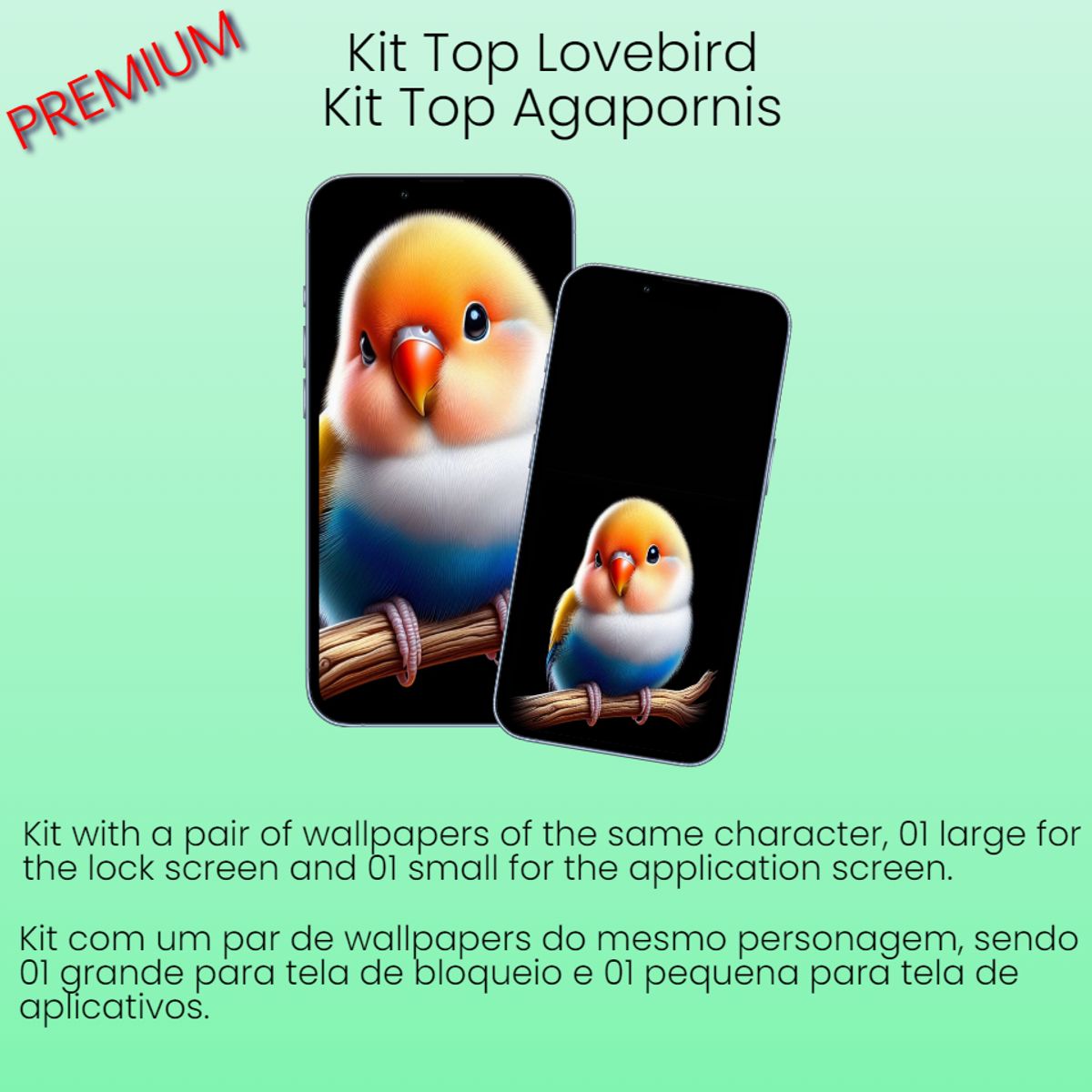 Kit Lovebirds - 2 Images (Agapornis)