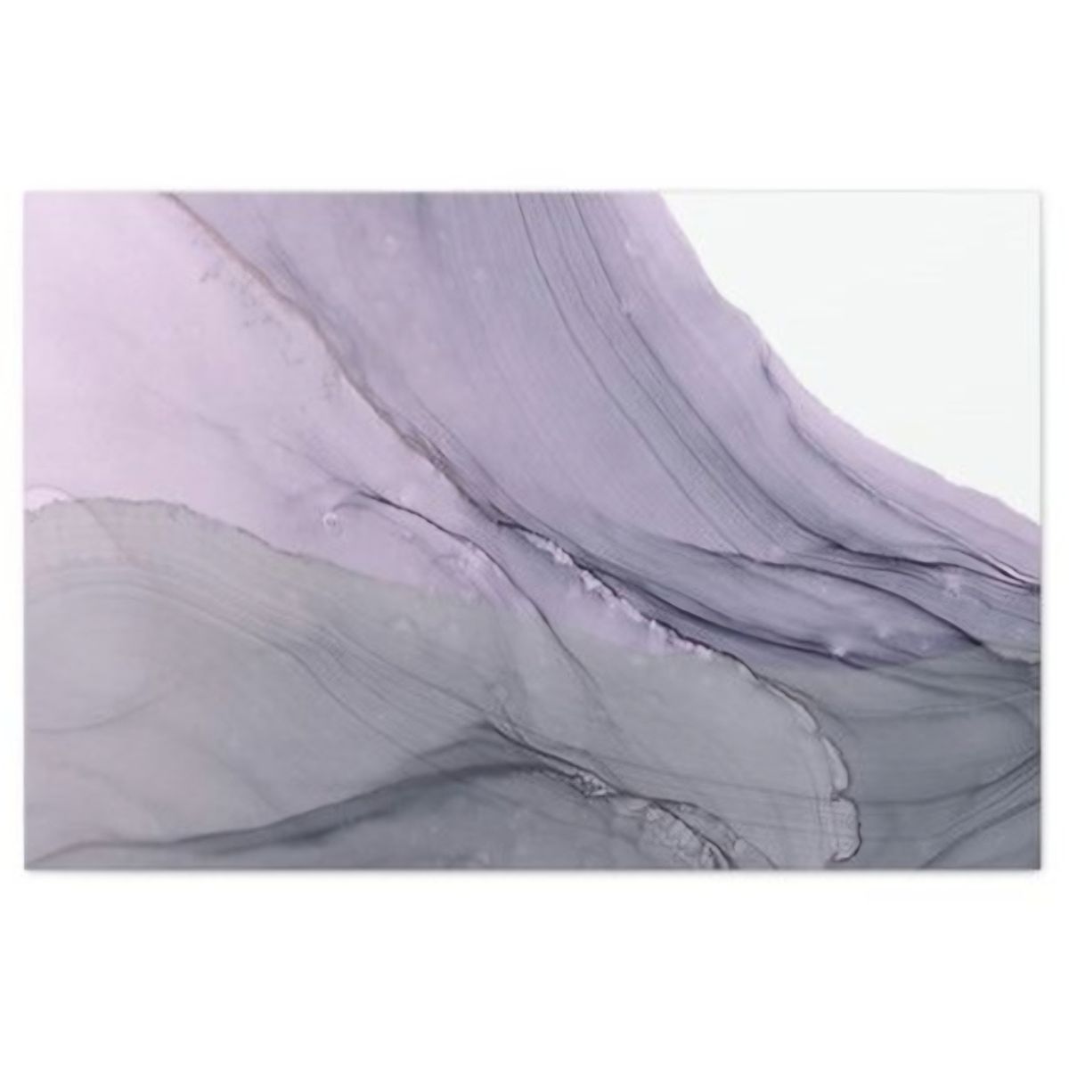 Purple and Silver Wave Abstract Wall Art