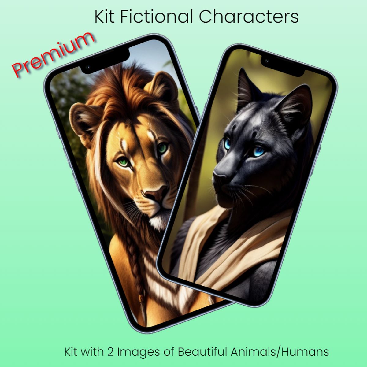Kit Fictional Characteres - 2 Imagens (Personagens Ficticios)