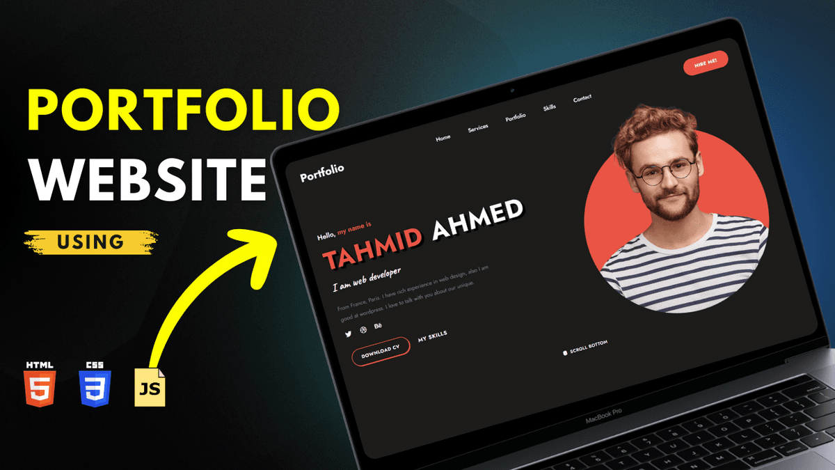 Build a Complete Responsive Personal Portfolio Website using HTML CSS ...