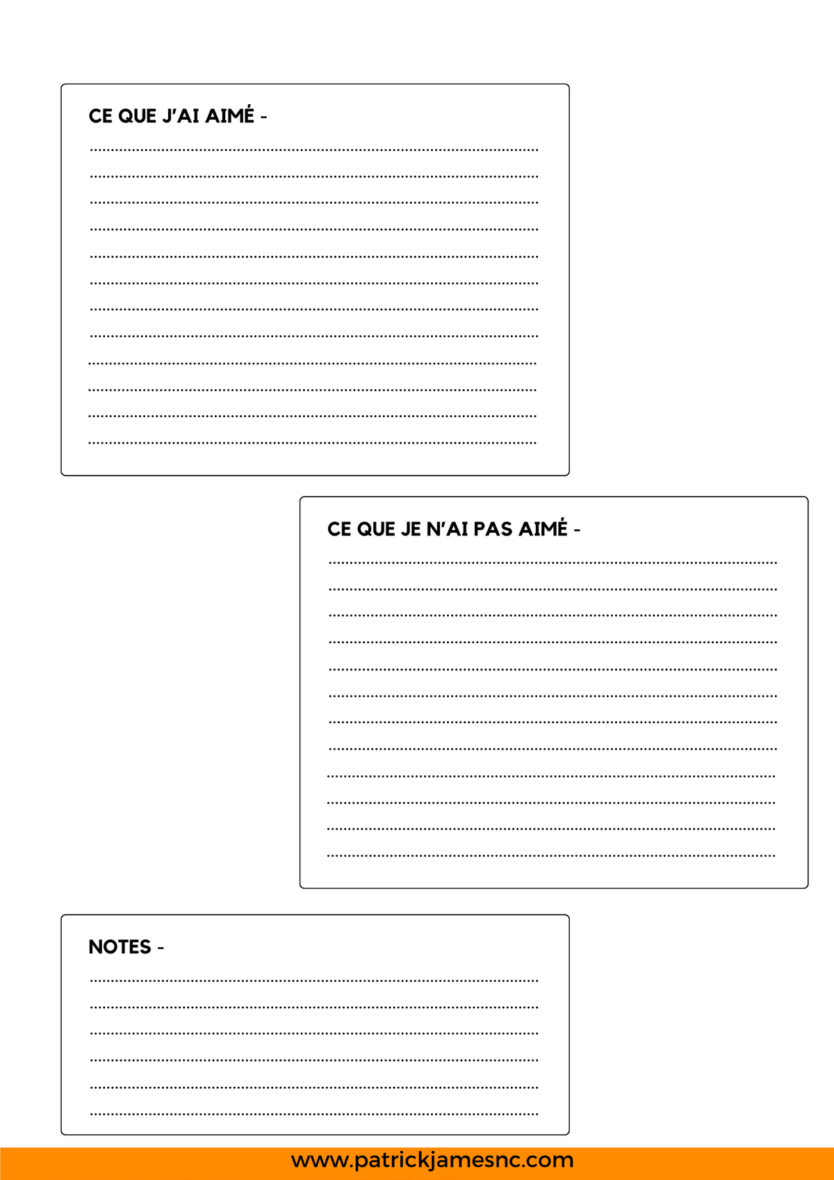 Fiche de lecture #2 - PDF 2 pages &agrave; imprimer