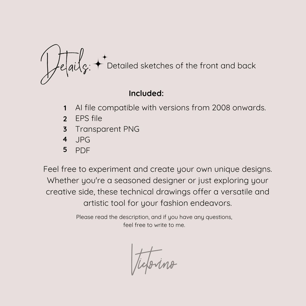 ✏️ Fashion Technical Drawing of Skinny Jeans for Casual Style