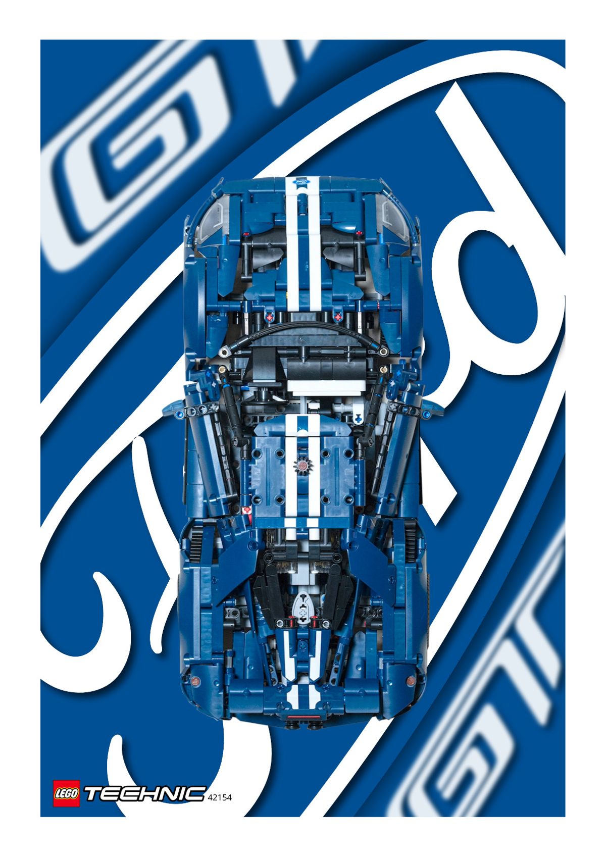 2022 Ford GT (42154) - Wall mount display prints / templates (+IKEA frame compatible size)