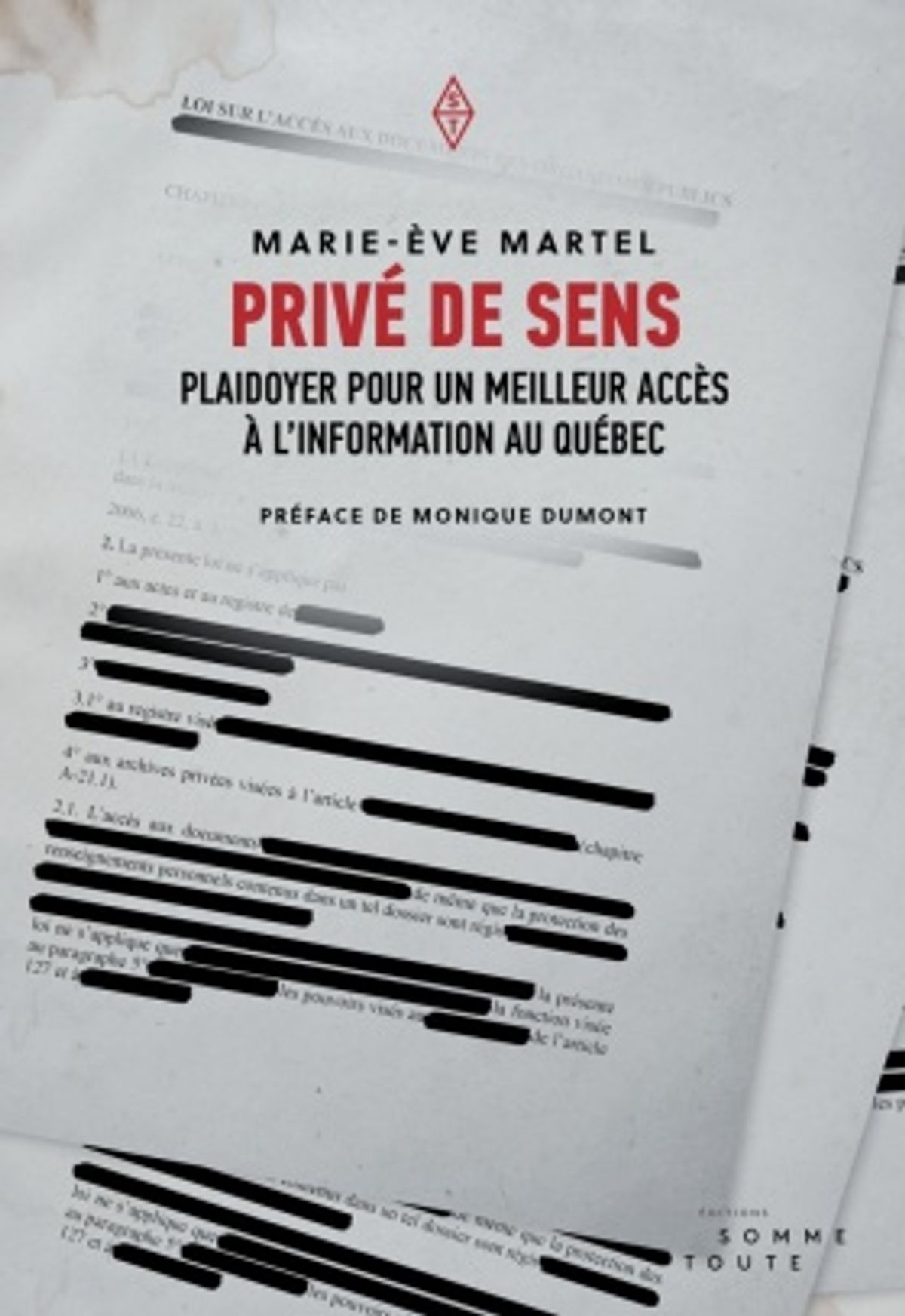 Exemplaire d&eacute;dicac&eacute; de Priv&eacute; de sens