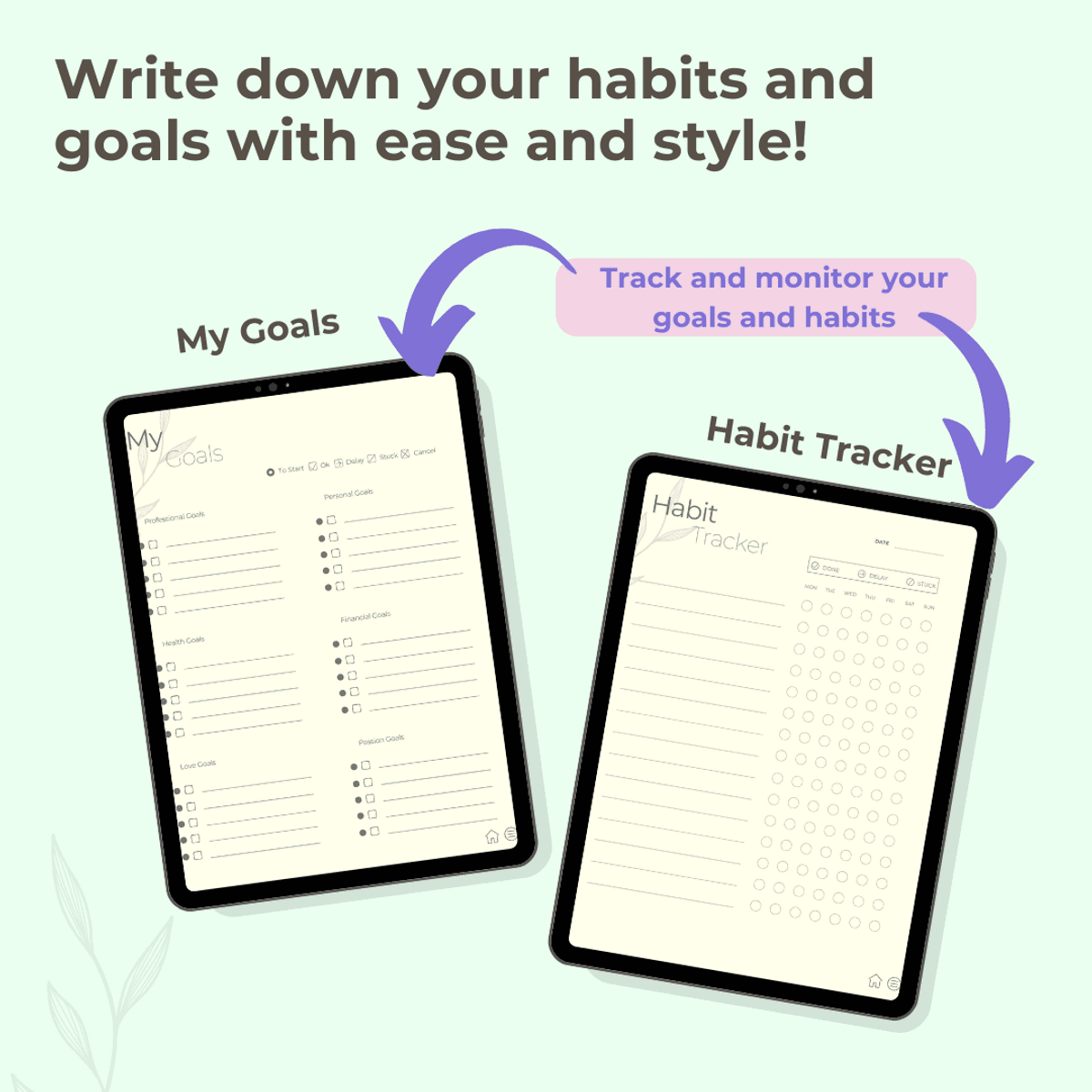 Digital Notebook | For IOS and Android | Vertical | with Hyperlink