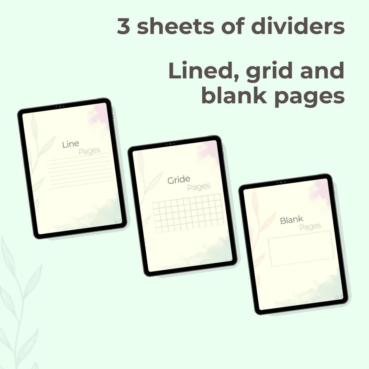 Digital Notebook | For IOS and Android | Vertical | with Hyperlink
