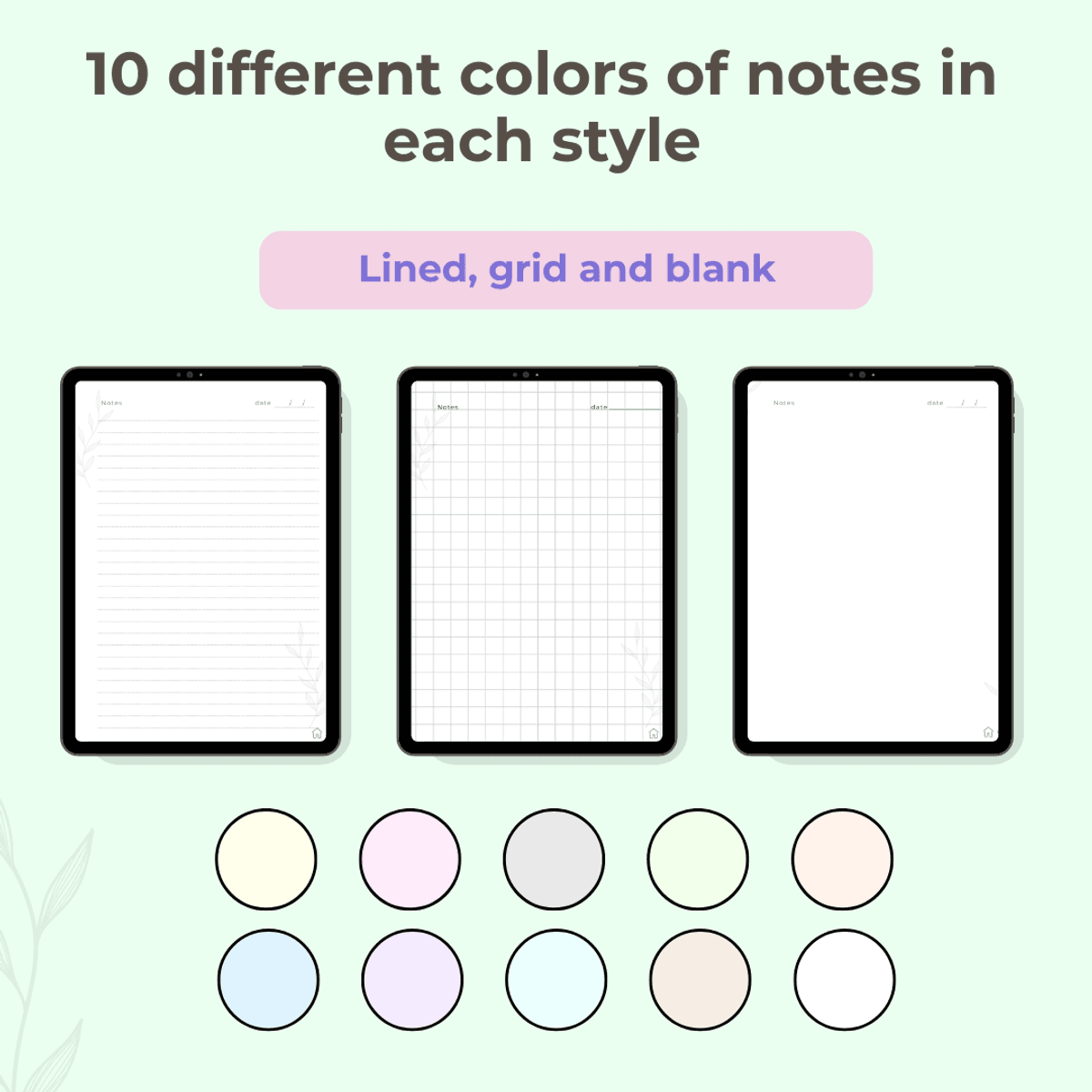 Digital Notebook | For IOS and Android | Vertical | with Hyperlink