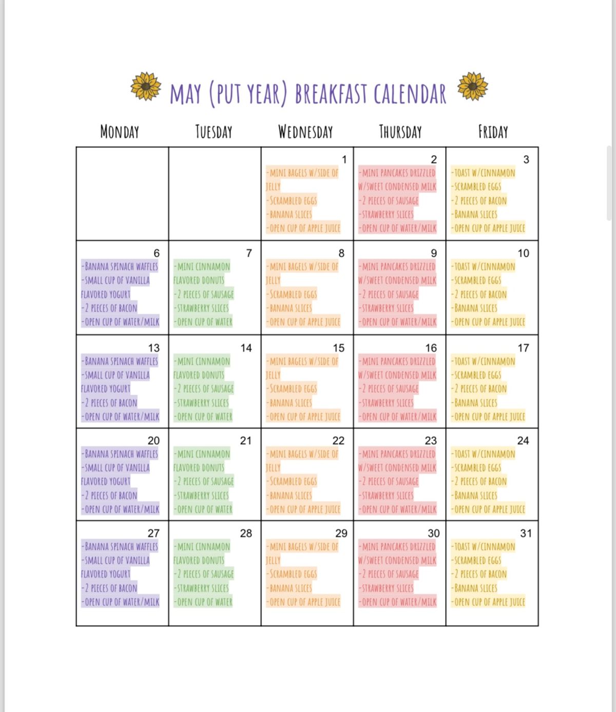48 Calendars/Curriculums (PDF)