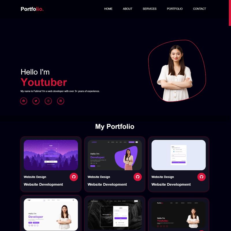 Responsive Personal Portfolio Website Using HTML CSS & JavaScript ...