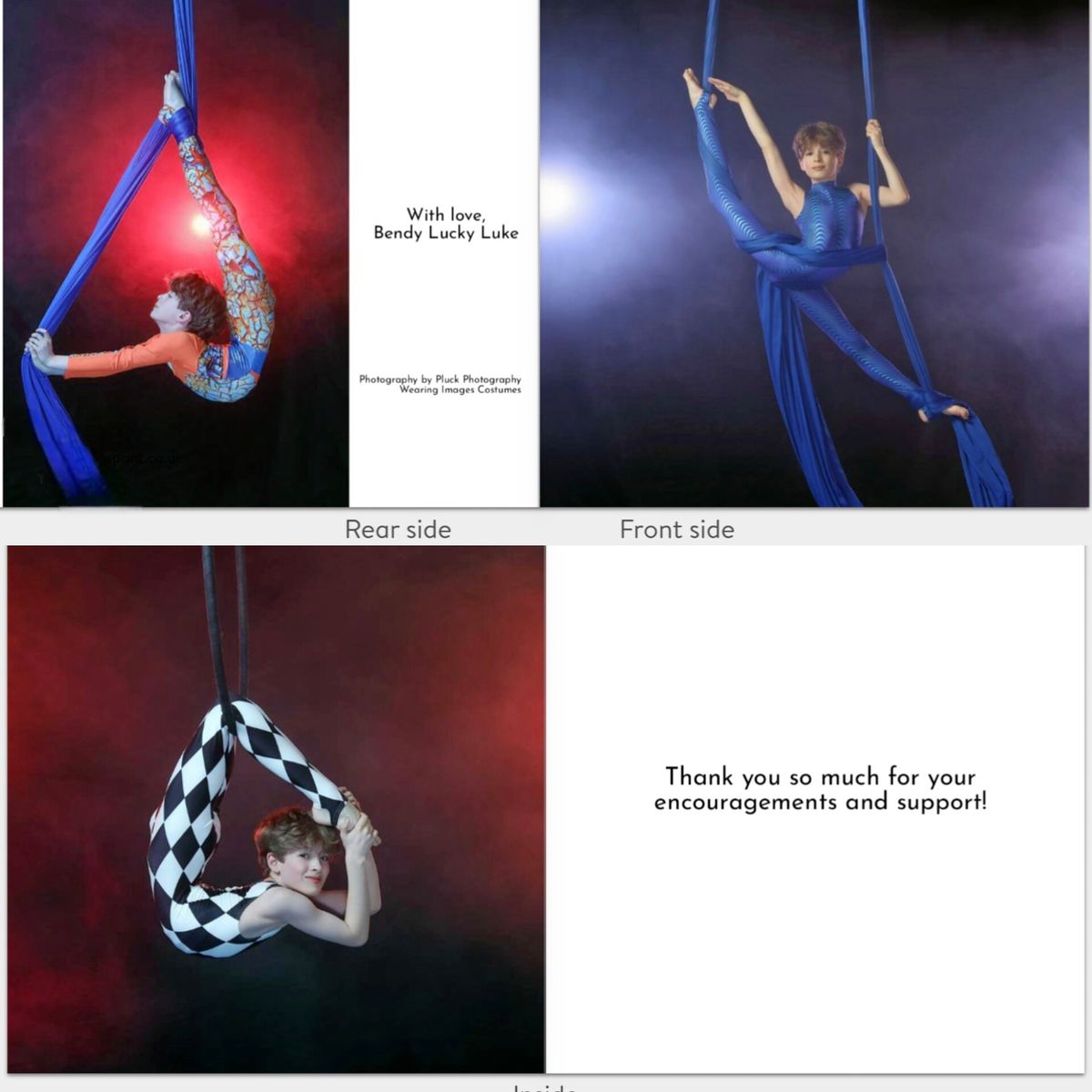 Signed Postcard | Aerial Silks & Hoop