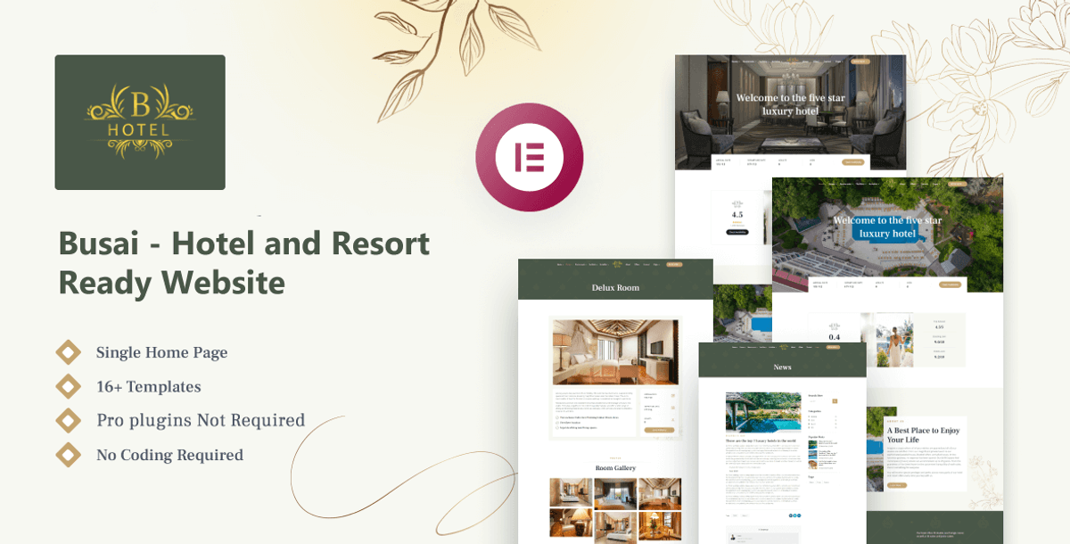 Busai - Hotel and Resort Ready Website