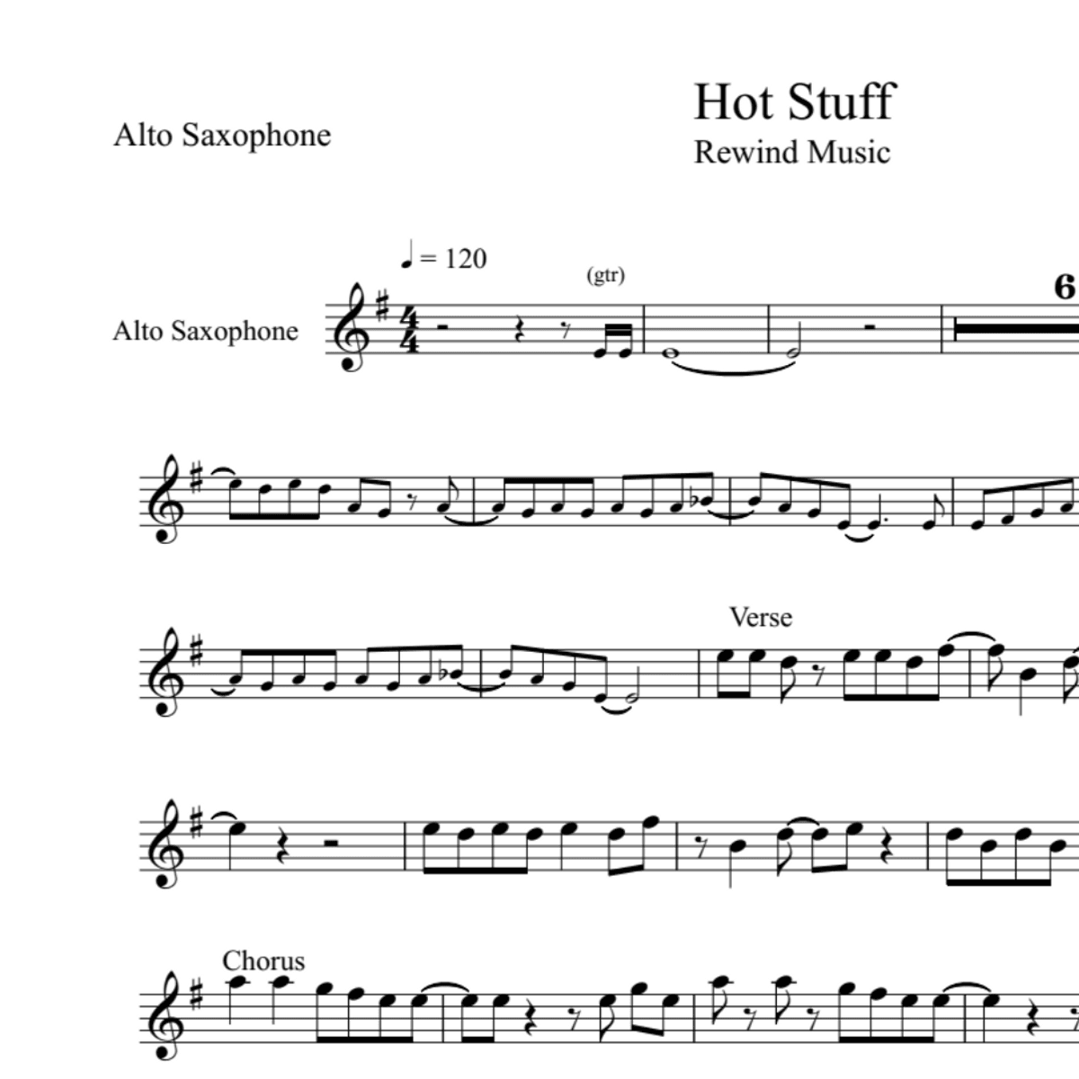 BT0246 Hot Stuff Backing Track and Sheet Music