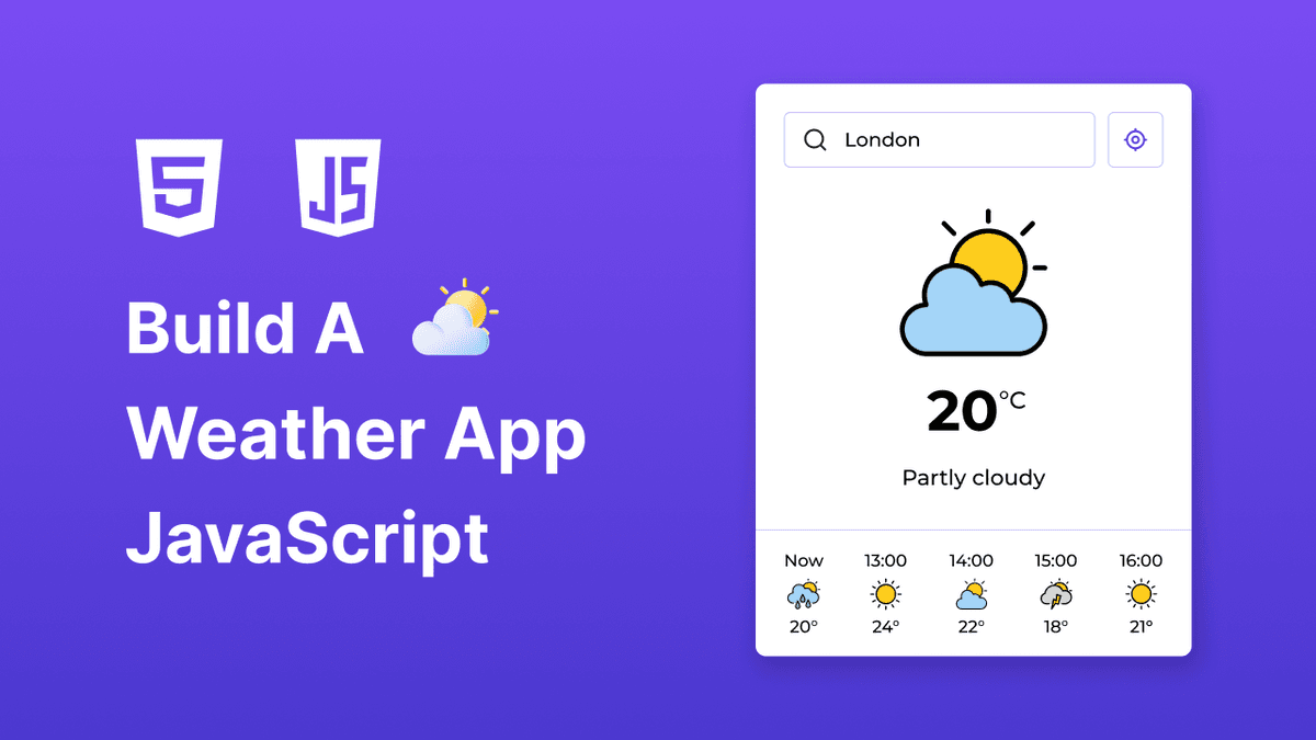 ⛅ Weather App in HTML CSS & JavaScript - Buymeacoffee
