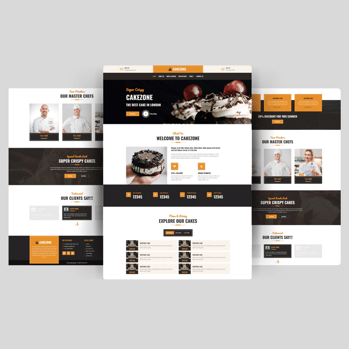 Responsive Cake Shop website - Buymeacoffee