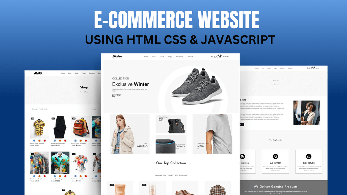 Modern eCommerce Design Template - HTML, CSS & JavaScript - Buymeacoffee