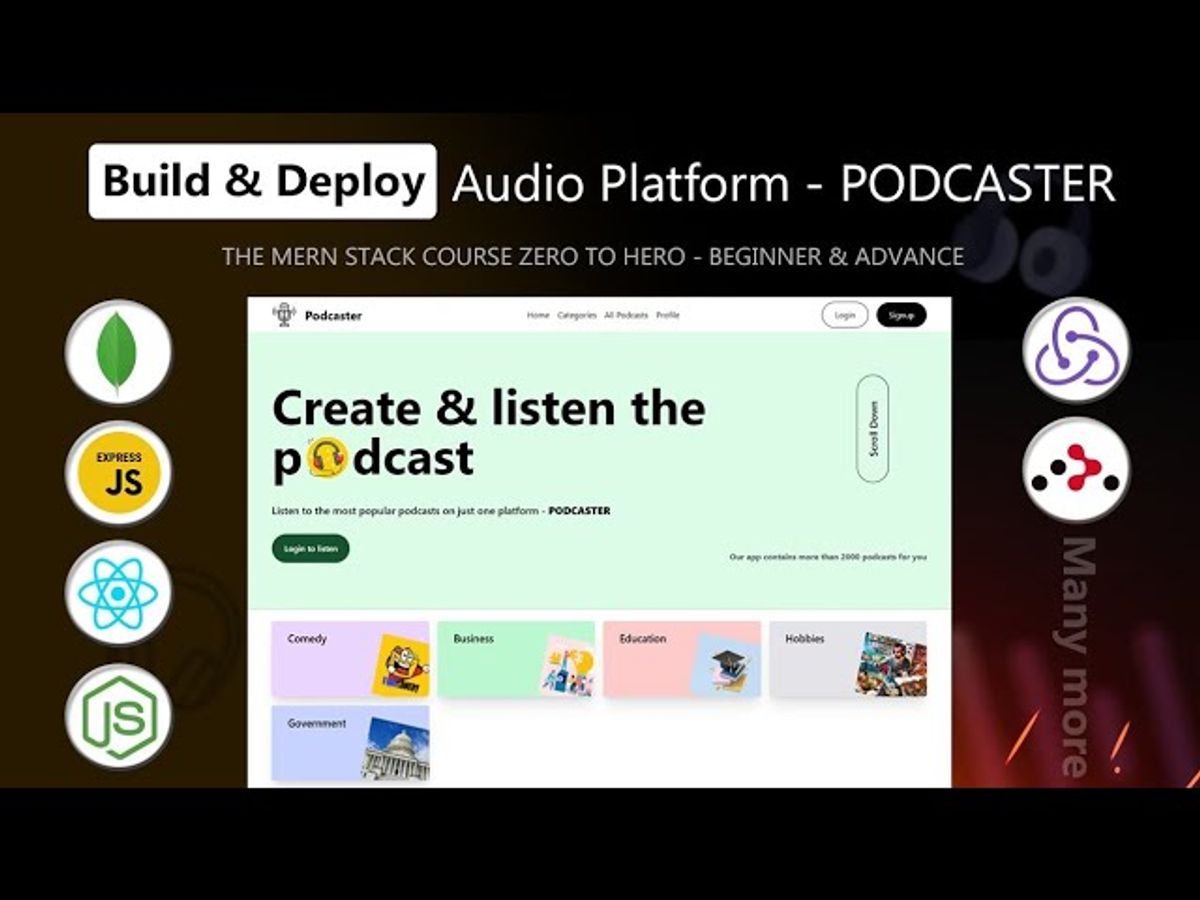 Podcaster Source Code (MERN Stack)